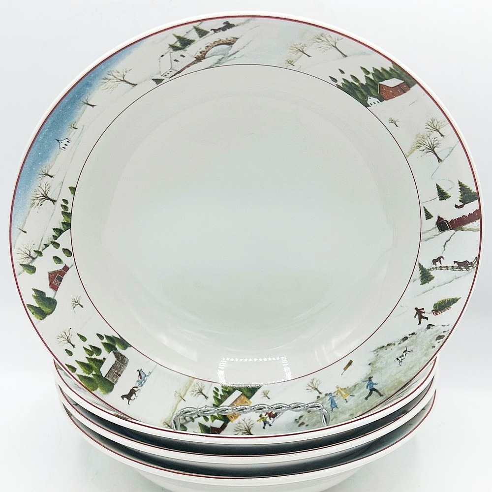 David Carter Brown Christmas Valley‎ Soup Bowls Set of 4 Target